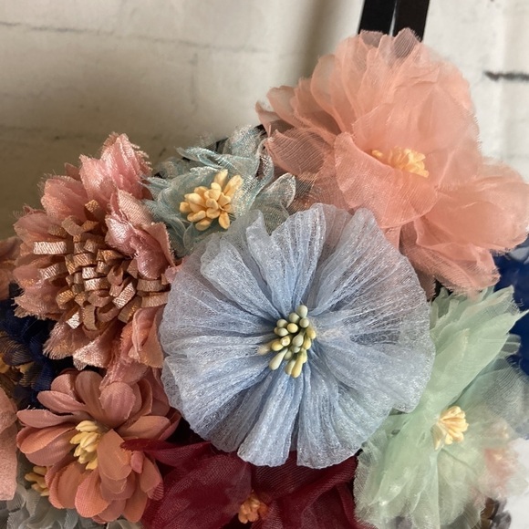 Corset Bustier 3D Floral Handmade Etsy Sz S Cottage Rave Feminine Fairy whimsy - Picture 7 of 14